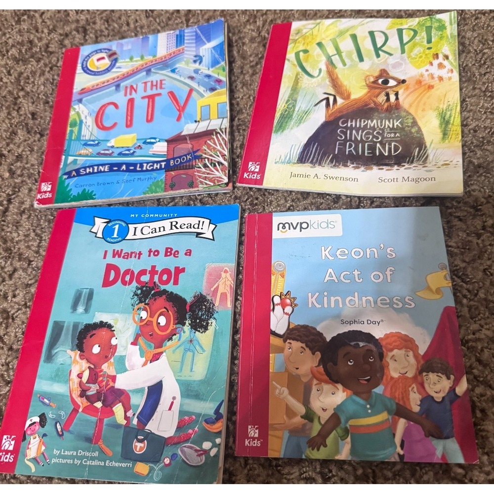 Lot of 4 Books Chick-fil-A Kids Meals Doctor Acts of Kindness Chirp City